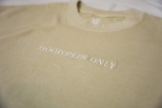 GOOD REPS ONLY Pump Cover in Washed Beige