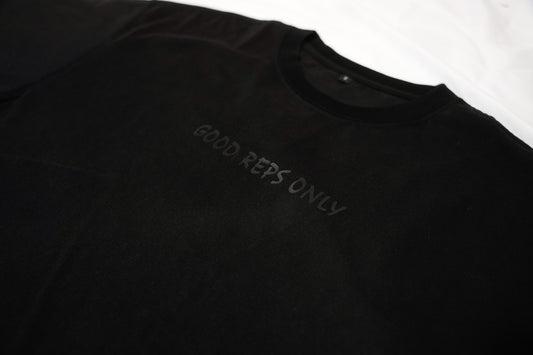 Box Cut Tee in Acid Wash Black