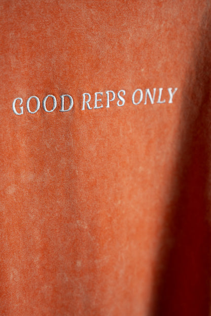 GOOD REPS ONLY Pump Cover in Washed Orange