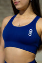 Open Back Sports Bra in Blue