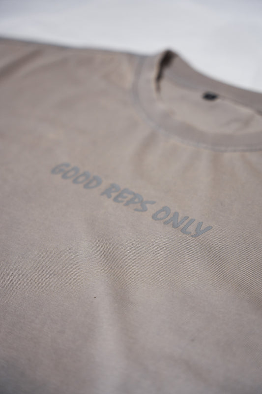 Box Cut Tee in Acid Wash Gray